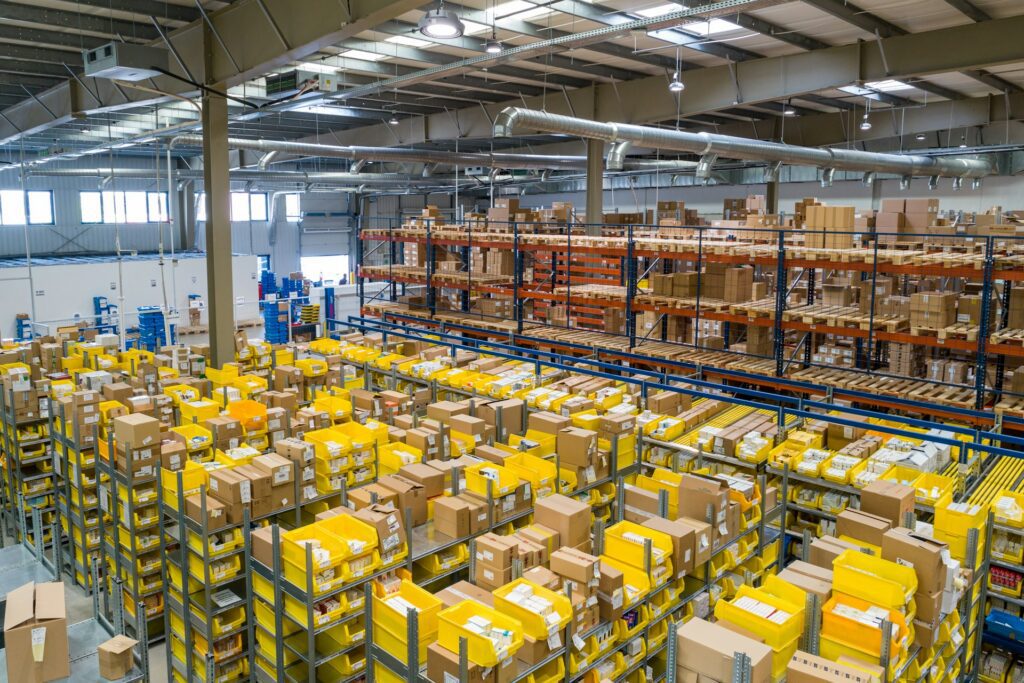 Inventory stored in a warehouse with 3PL for cosmetics products